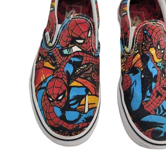 Vans X Marvel Spider Man Slip‎ On Sneakers Mens 6 Womens 7.5 Streetwear Skater - Picture 8 of 15